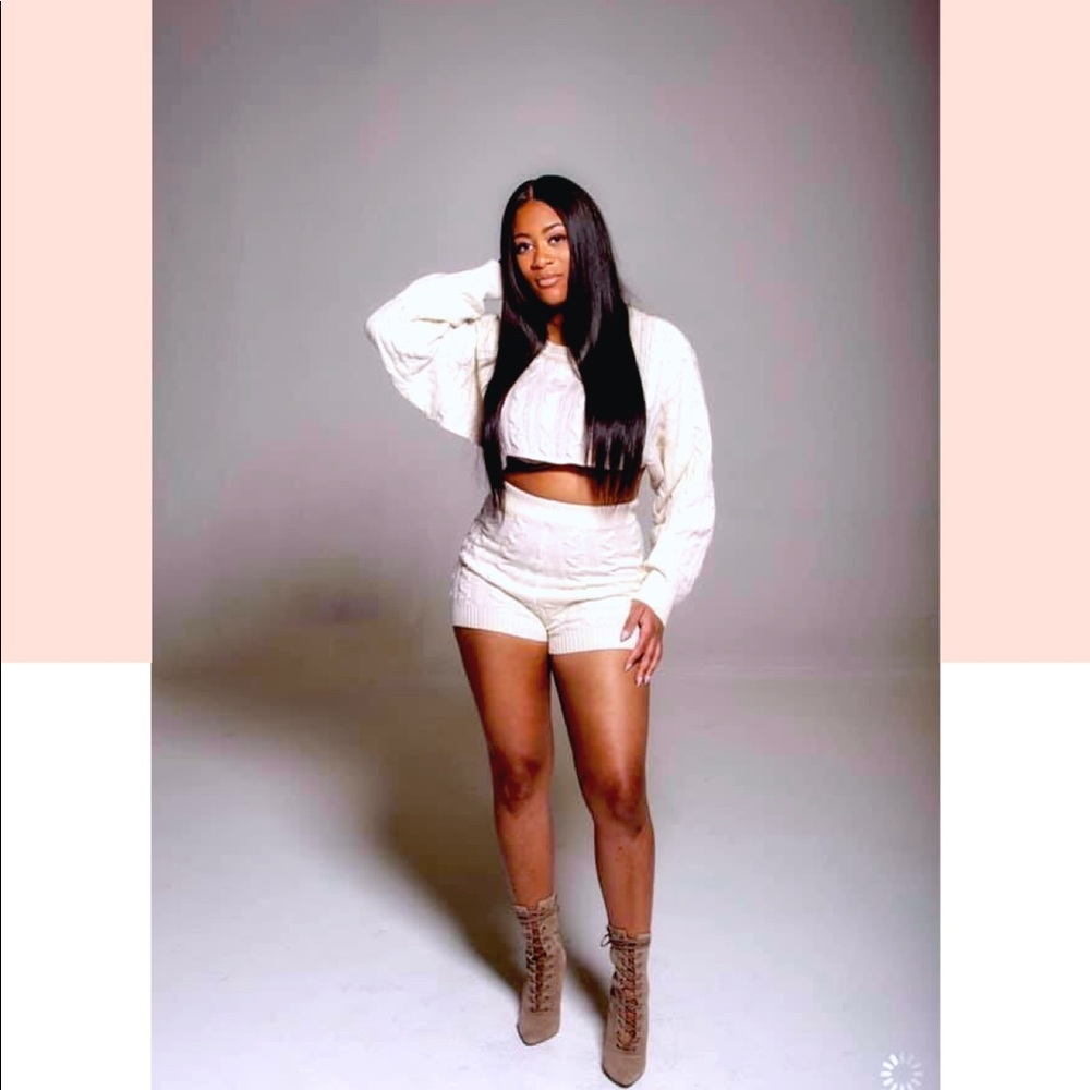 Sweater Crop Top Set